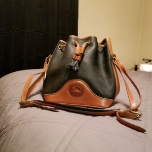 Dooney & Bourke Drawstring Bucket Purse Black Pebb